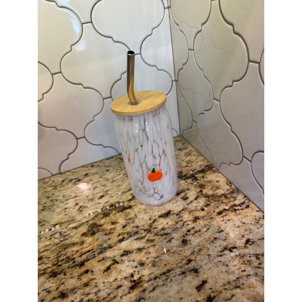 Anthropologie-Mystic Confetti Icon Juice Glass Tumbler with Lid -NWT - Picture 3 of 6